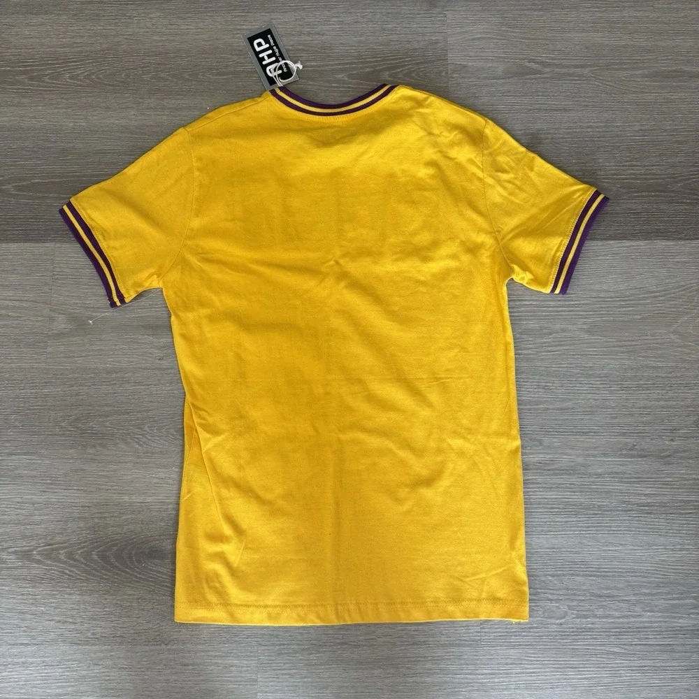 NWT Another Hype Piece AHP Yellow Purple GOAT Lakers Basketball T Shirt‎ Size M